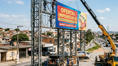 Instalação de Placas e Outdoors em César de Souza